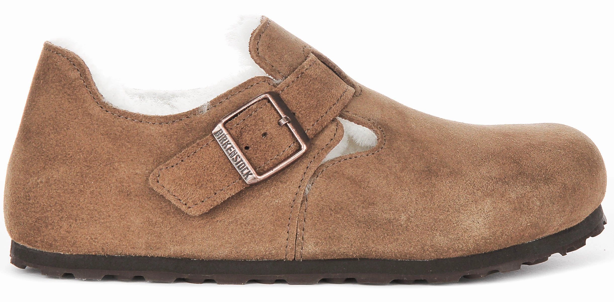 Quick - drying Property Birkenstock London Shearlin In Brown Suede | Regular Fit