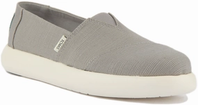 Toms Alpargata Mallow Shoes In Grey For Women Comfortable Slip Fit Effortless Step