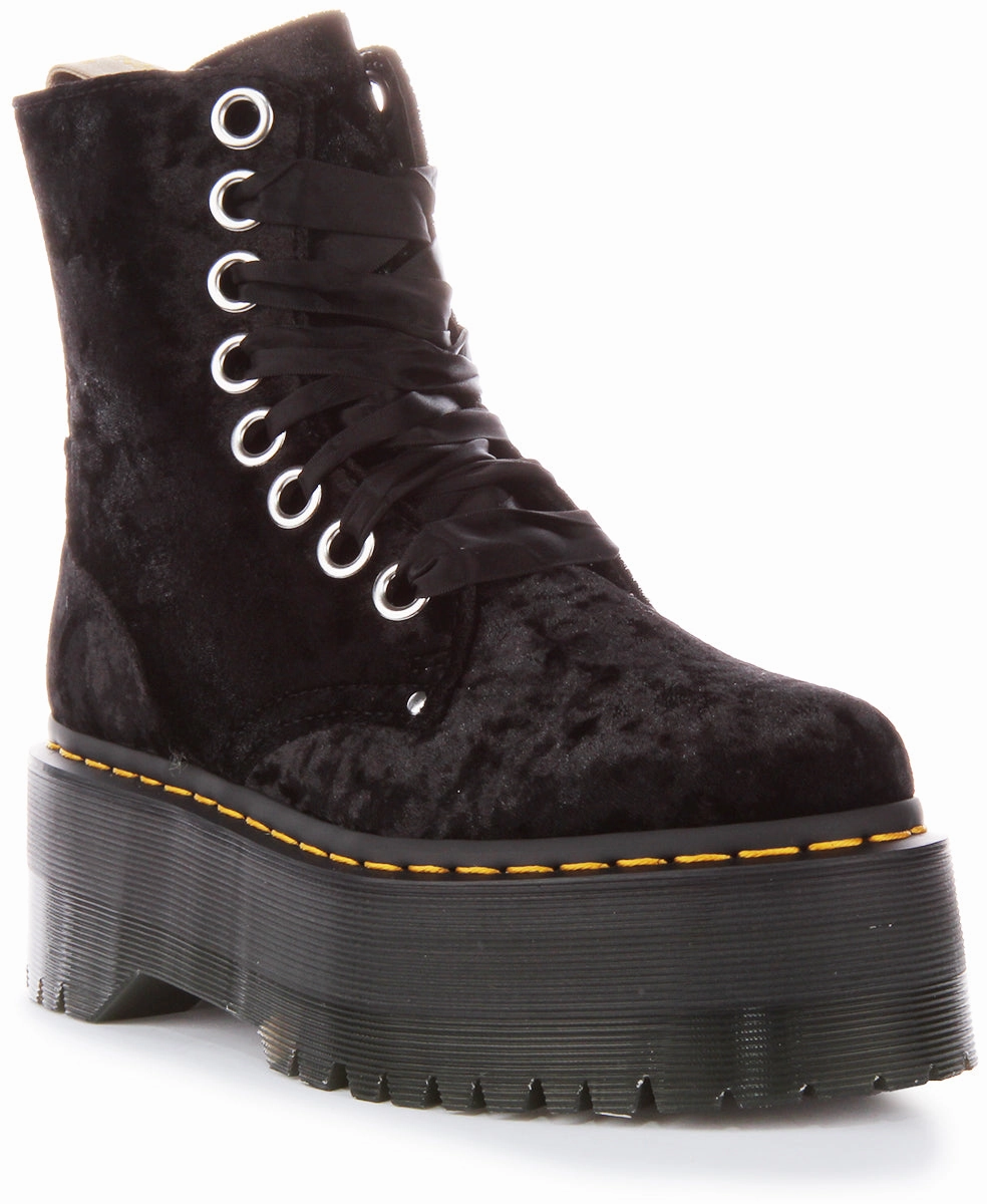 Cloudy Step Petite Fit Dr Martens Vegan Jadon Max In Black For Women