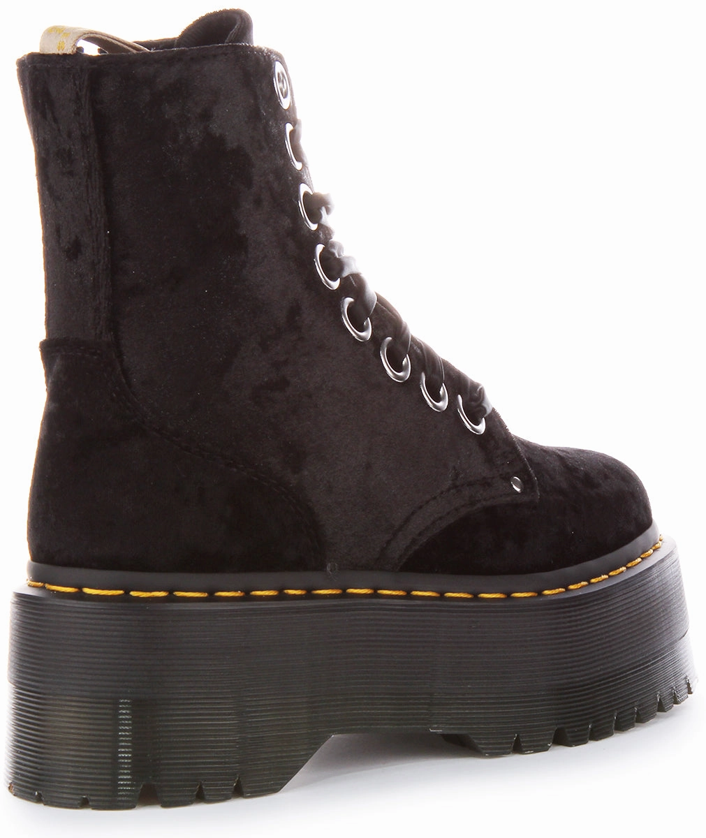Quick Breeze Dr Martens Vegan Jadon Max In Black For Women