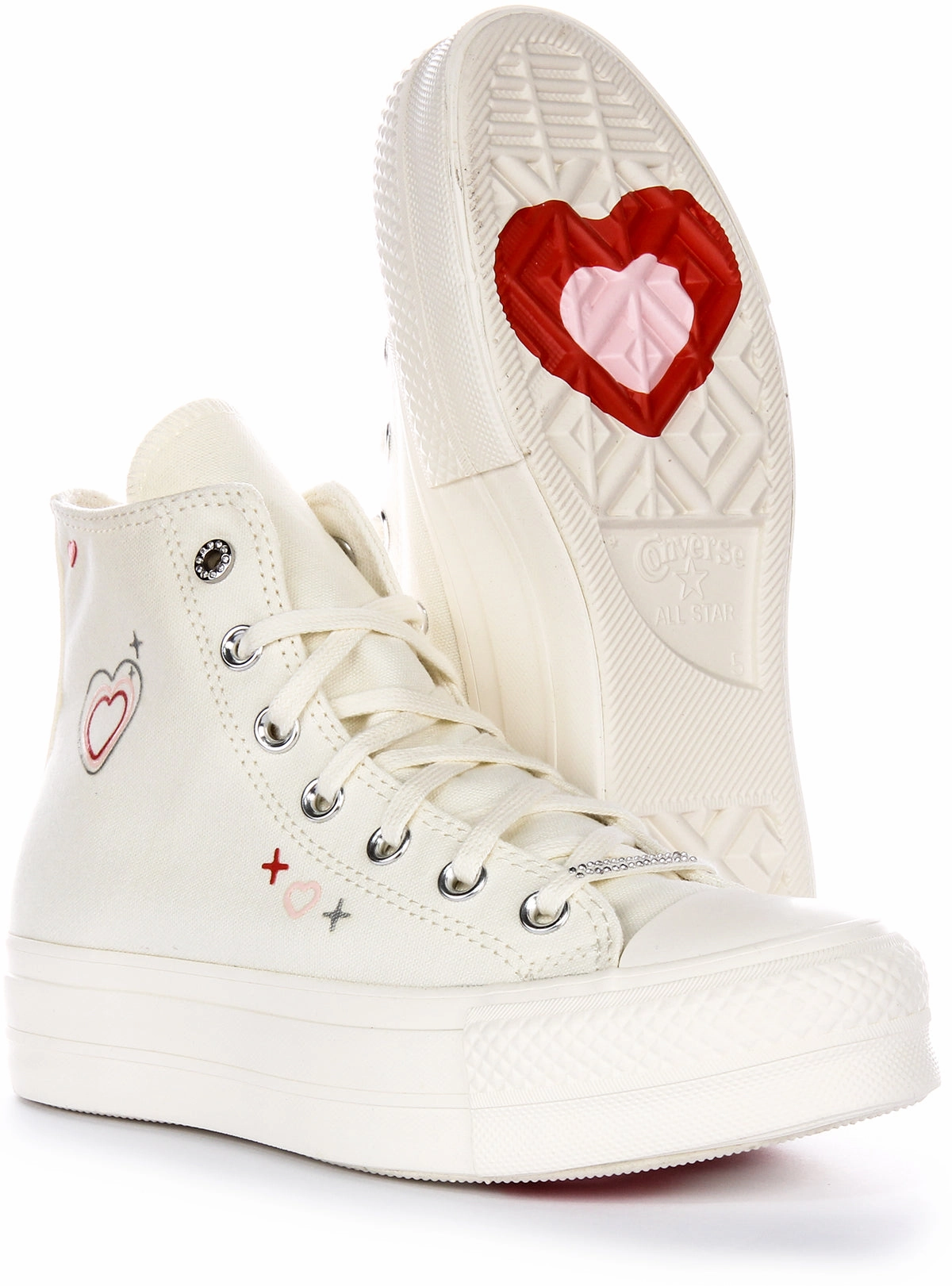 Quick Fit Converse All Star Lift 2K A09114C Platform In White For Women