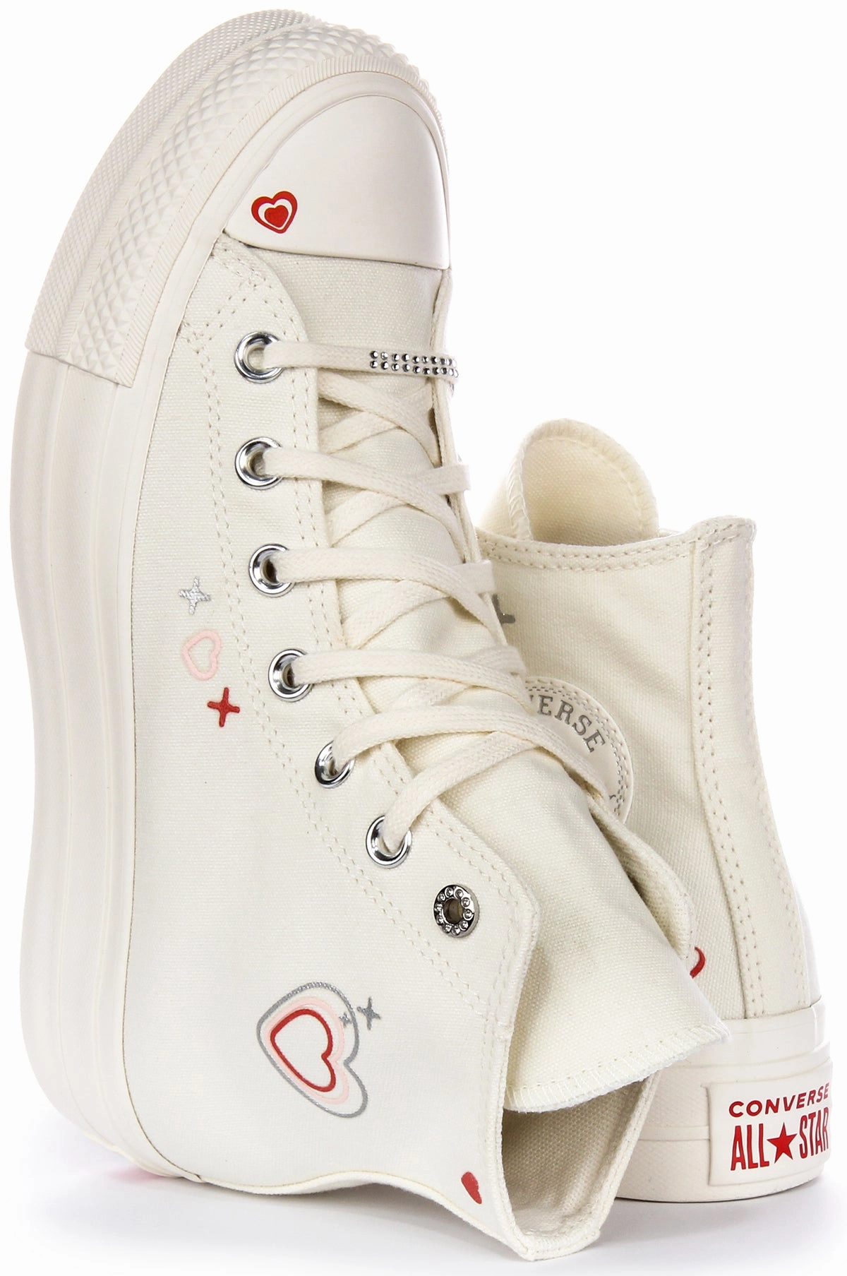 Quick Fit Converse All Star Lift 2K A09114C Platform In White For Women