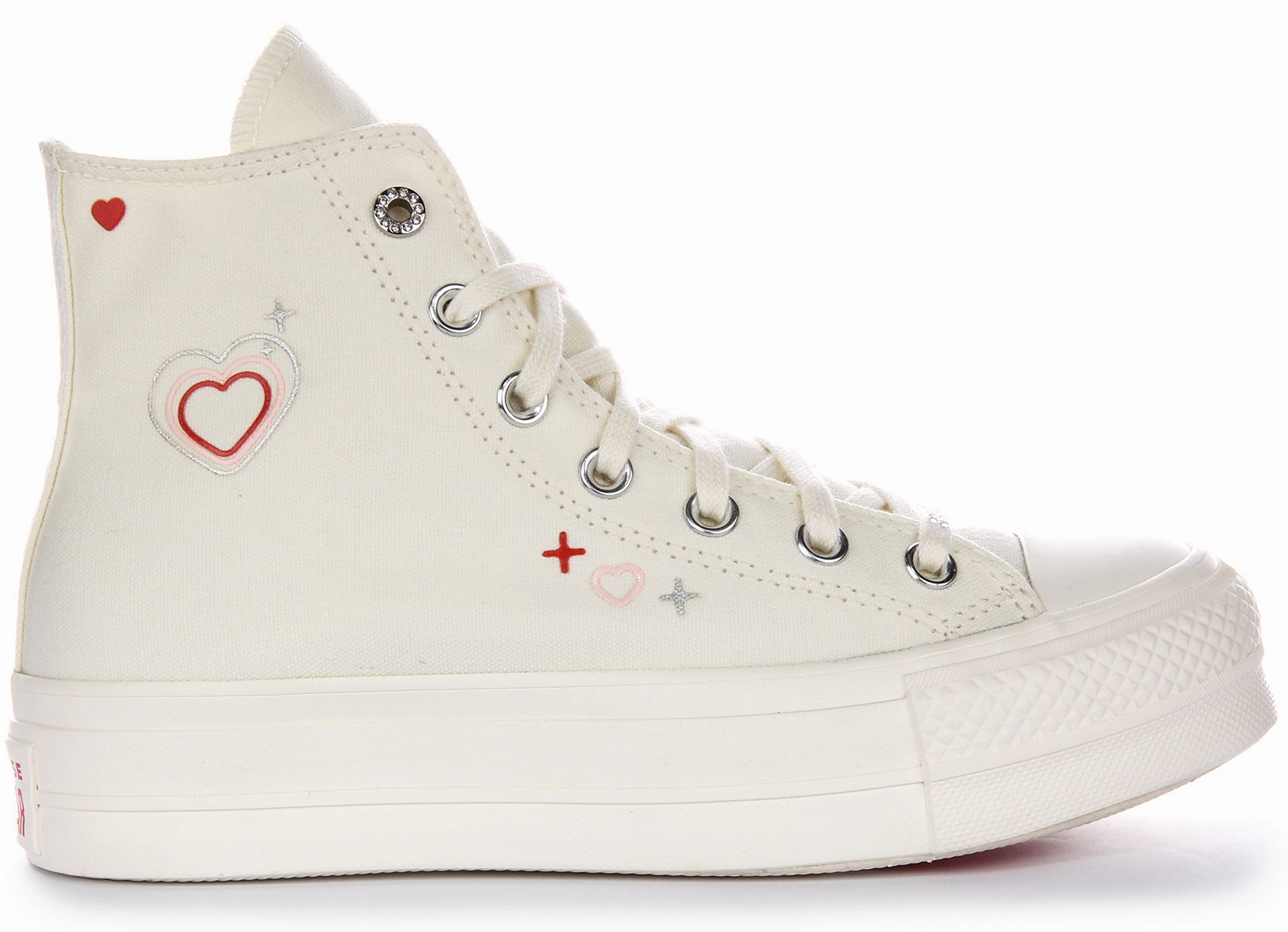 Quick Fit Converse All Star Lift 2K A09114C Platform In White For Women