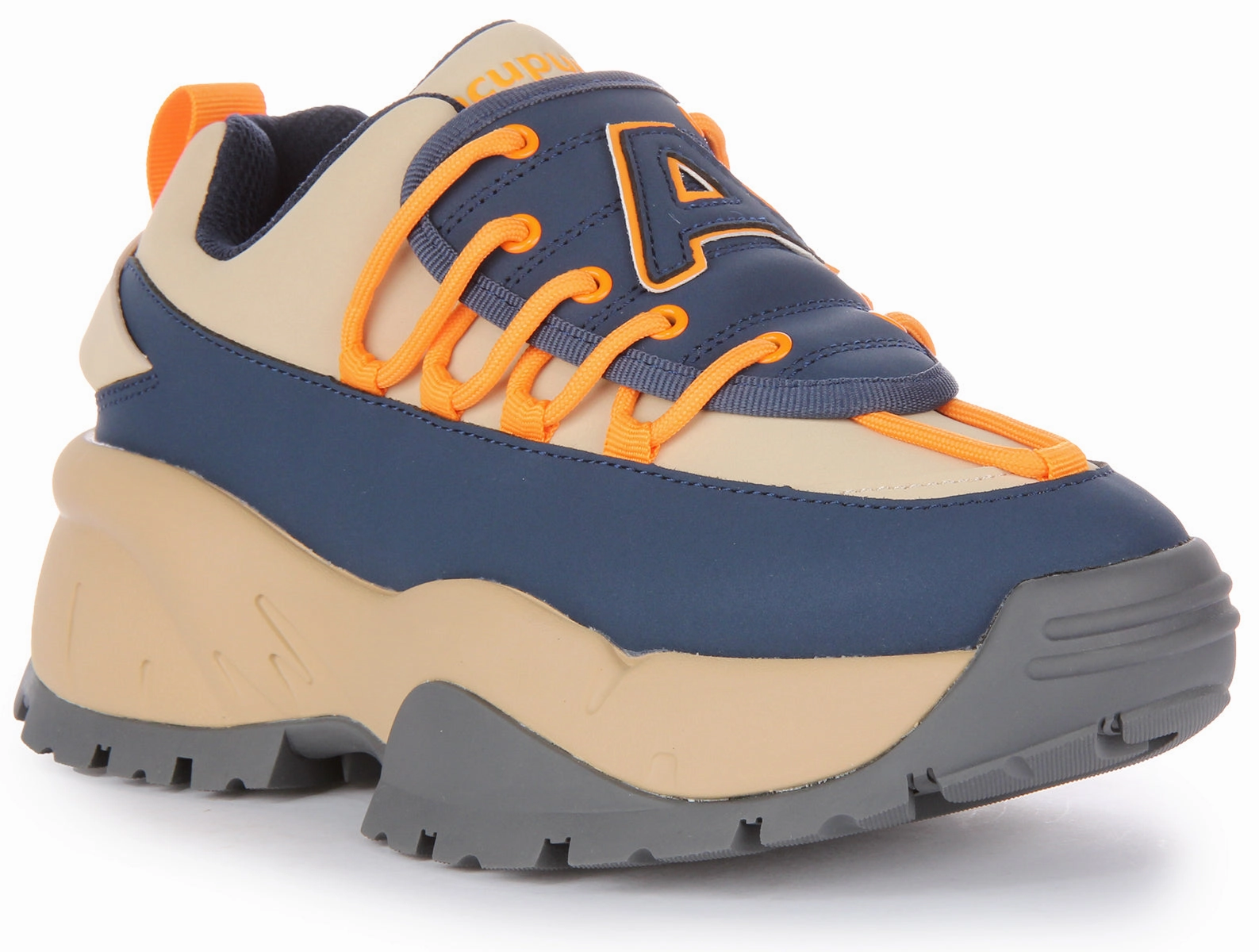 Soft Interior Secure fit Acupuncture Gingypock In Navy Orange