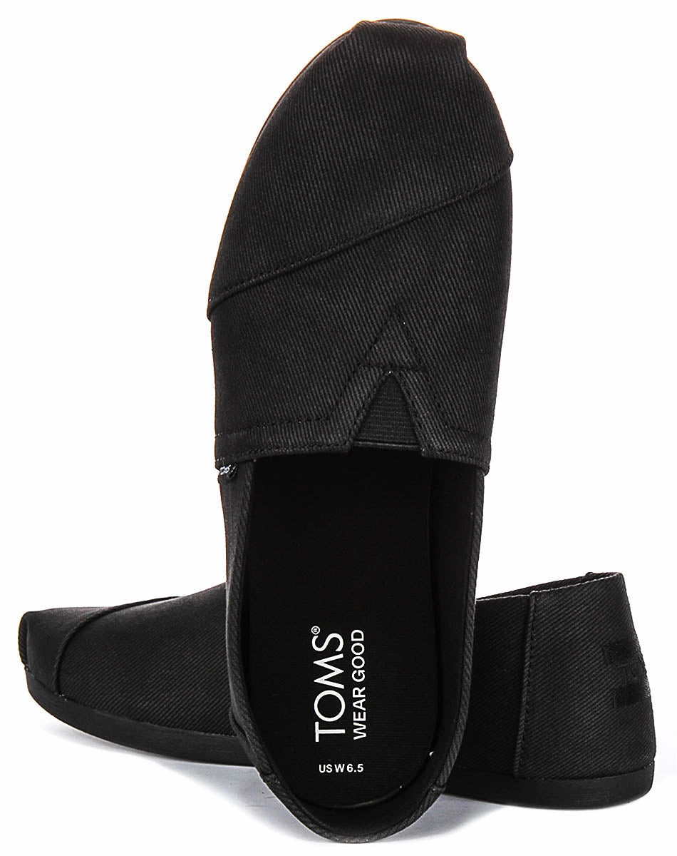 Quick Hike Toms Alpargata Heritage In All Black For Women