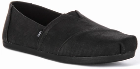 Low Fit Shoes Toms Alpargata Heritage In All Black For Women