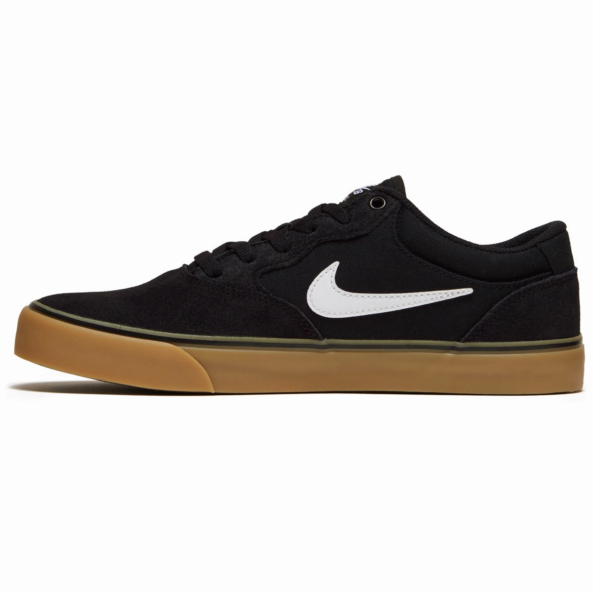 Quick lace Nike SB Chron 2 Shoes - Black/White/Black/Gum Light Brown