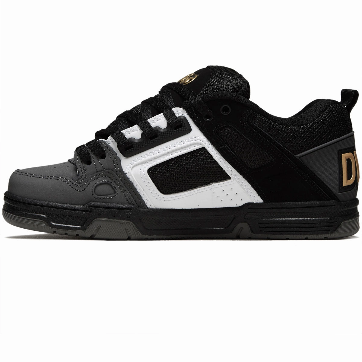 Quick Lock DVS Comanche Shoes - Black/White/Charcoal Nubuck