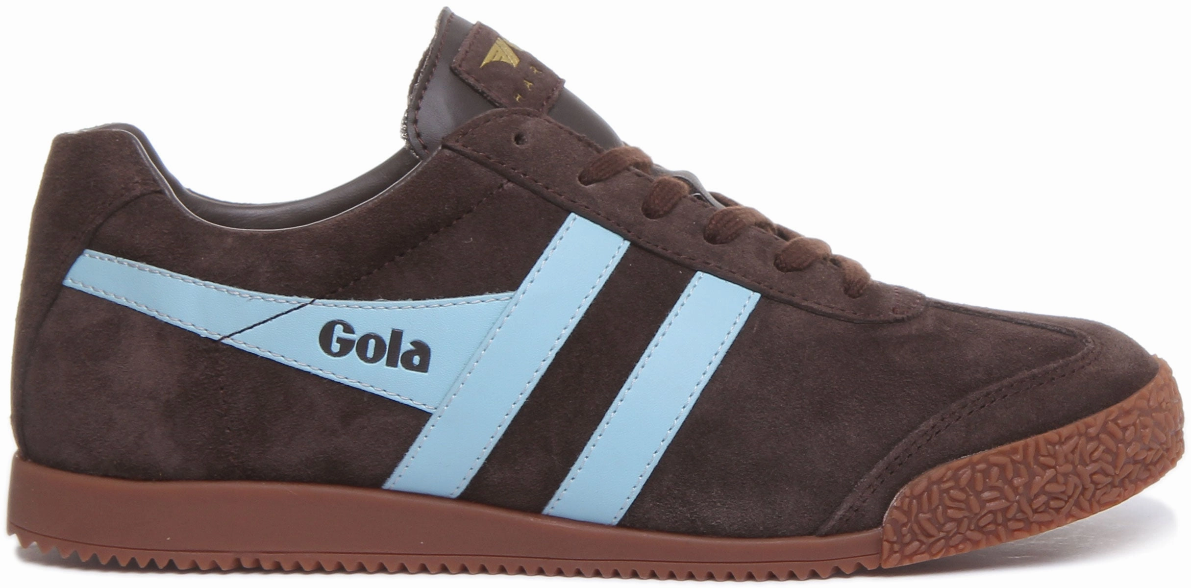Quick Move Gola Classics Harrier Suede In Brown Blue