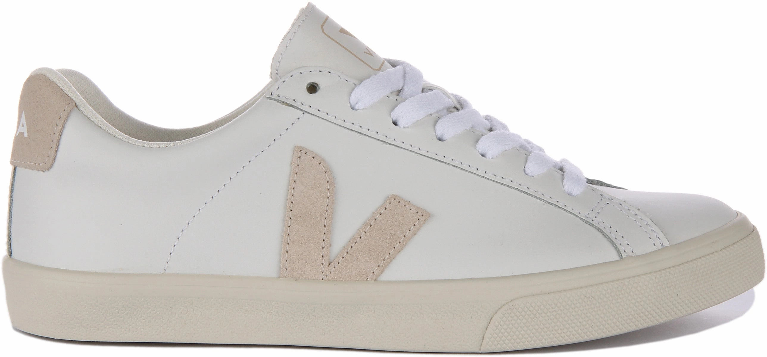 Quick Slide Veja Esplar Logo In White Beige For Women