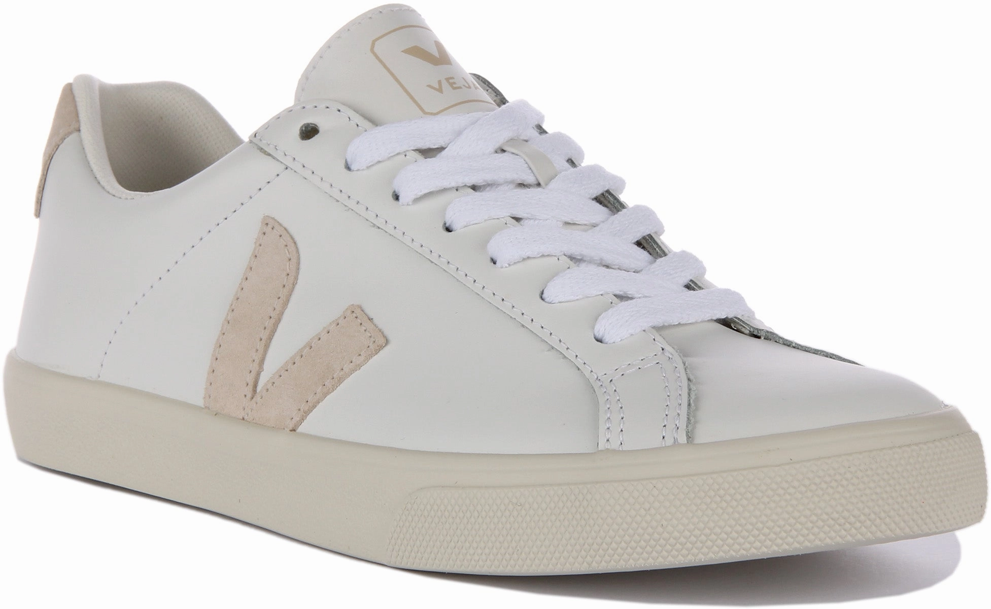 Veja Esplar Logo In White Beige For Women Breathable Core Move Control