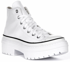 Converse All Star Lugged Heel Platform A10364C In White Plus Size Date Stroll