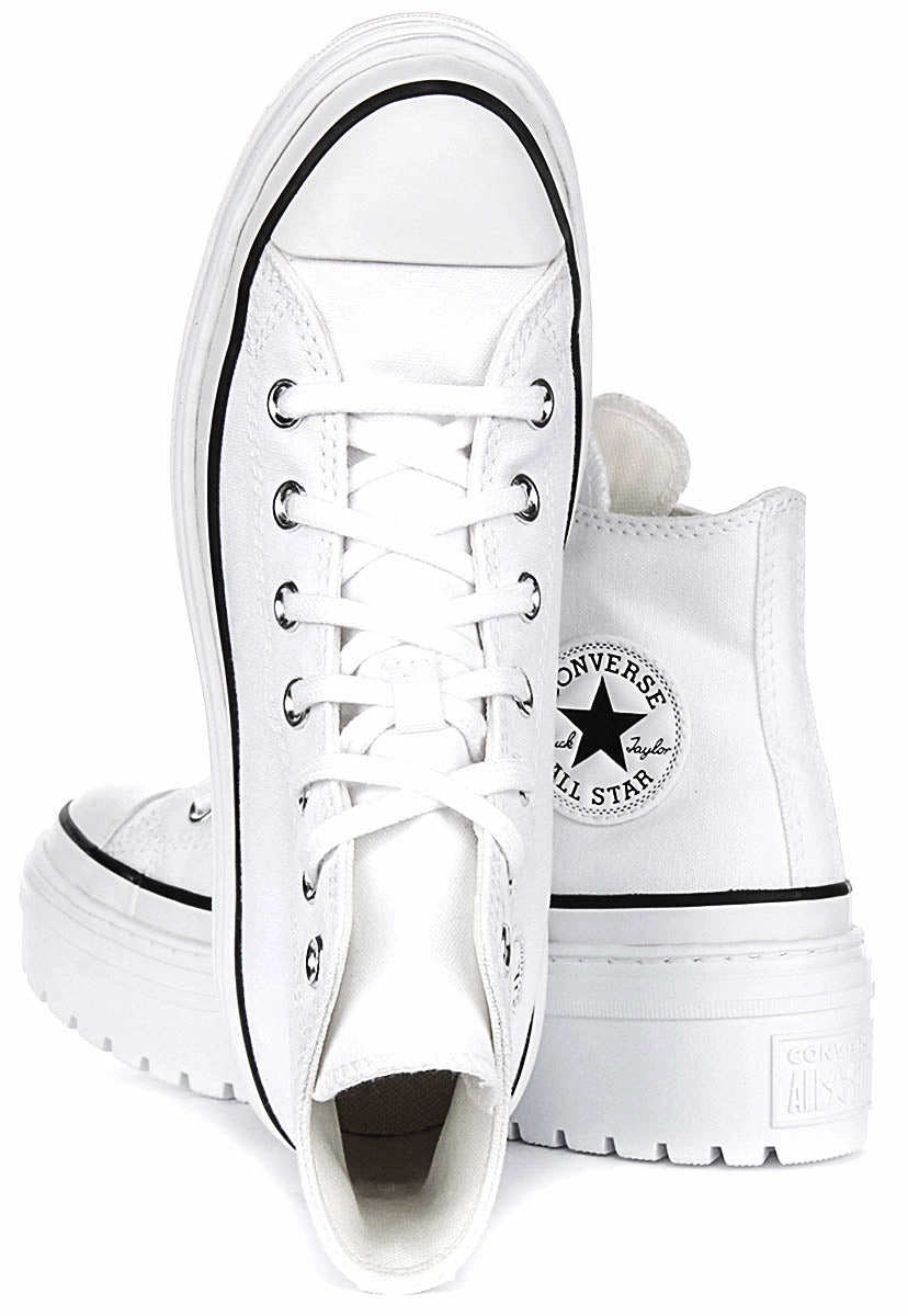 Quick Step Comfort Converse All Star Lugged Heel Platform A10364C In White