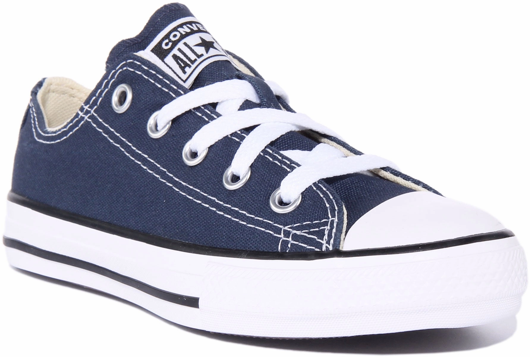 Leather Cool Day-Long Wear Converse All Star Low Core Kid In Navy