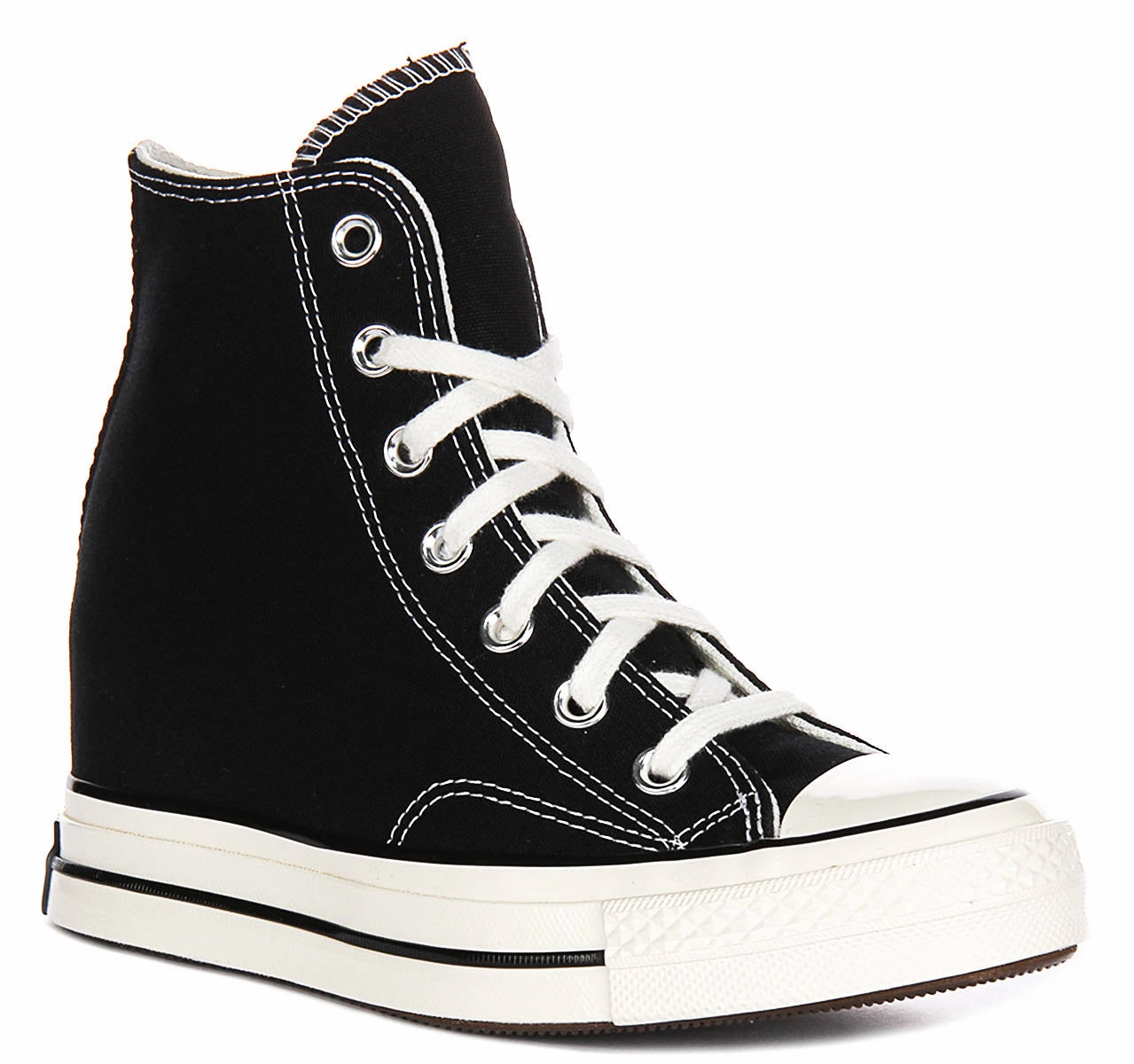 Converse Chuck 70s A12563C Wedge In Black White Platforms Rock Terrain