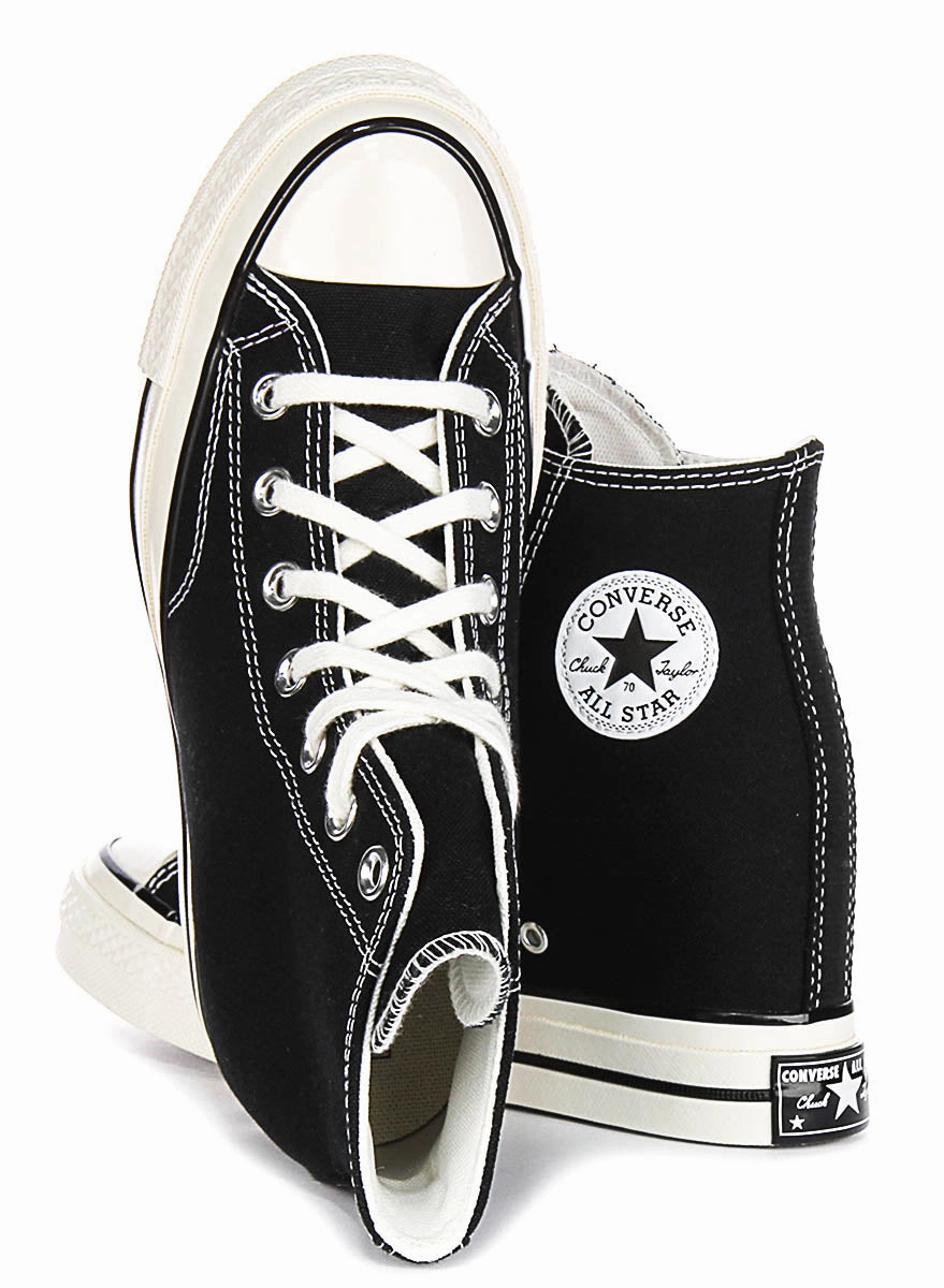 Quick Walk-Step Converse Chuck 70s A12563C Wedge In Black White Platforms