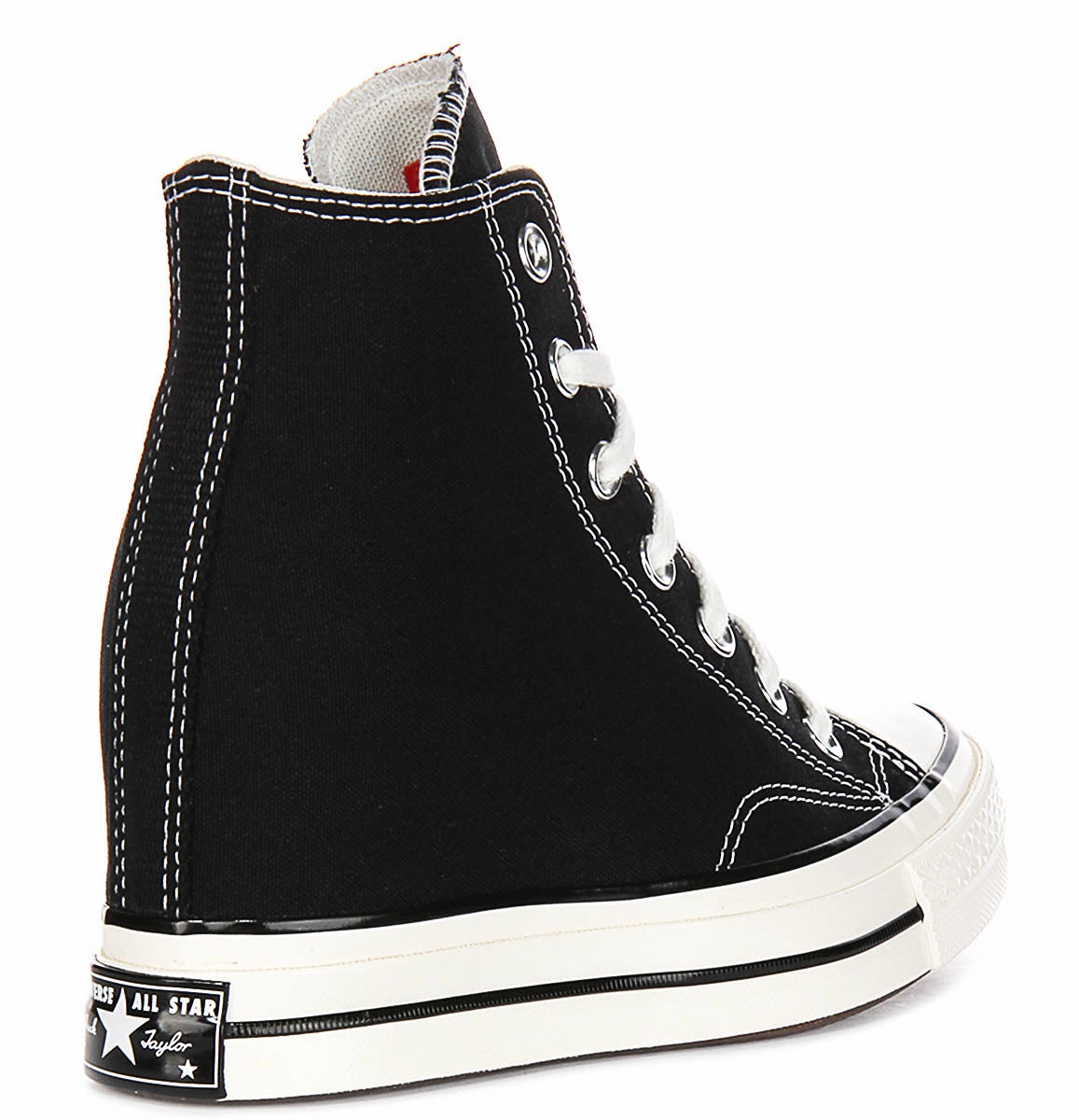 Quick Walk-Step Converse Chuck 70s A12563C Wedge In Black White Platforms