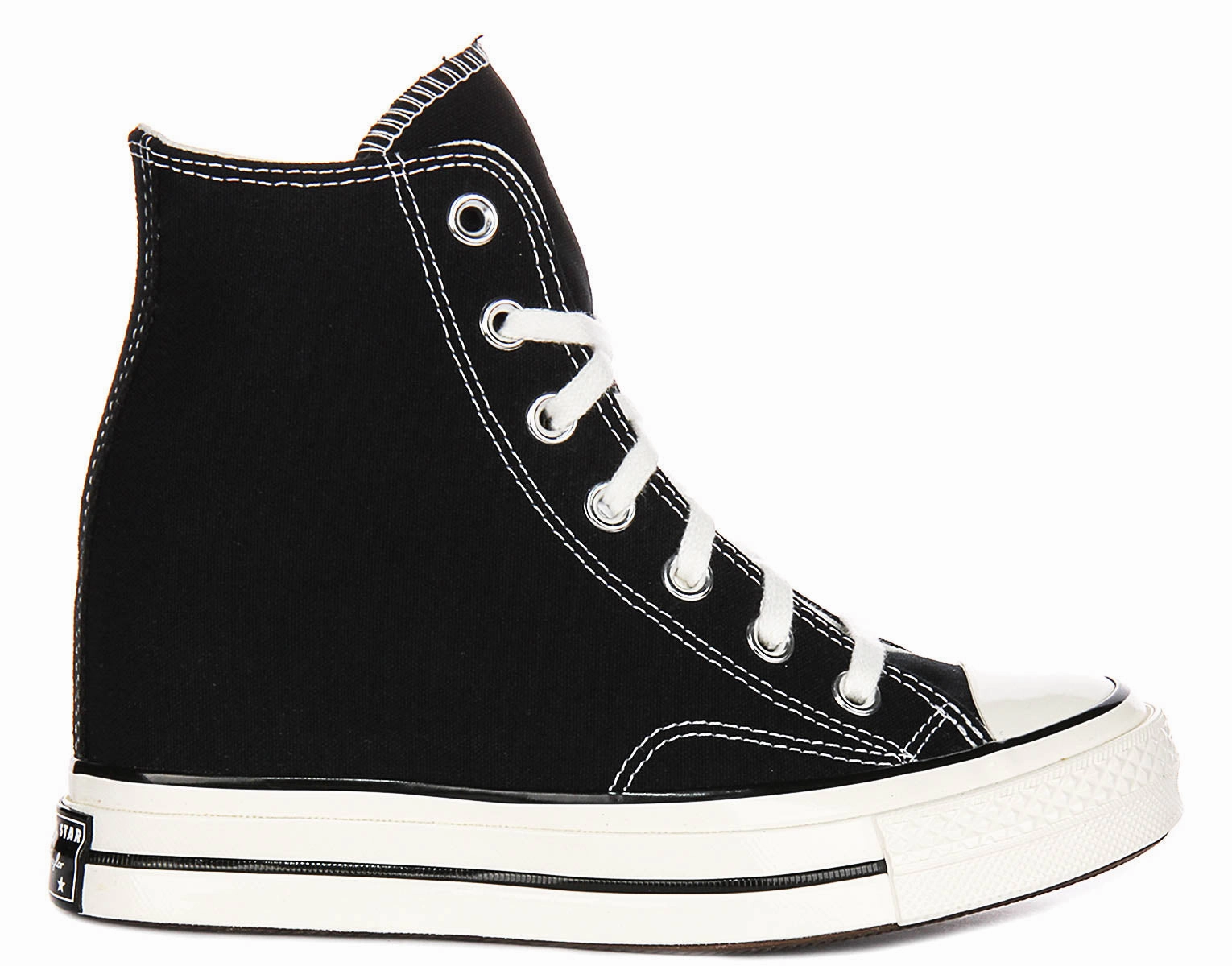 Quick Walk-Step Converse Chuck 70s A12563C Wedge In Black White Platforms