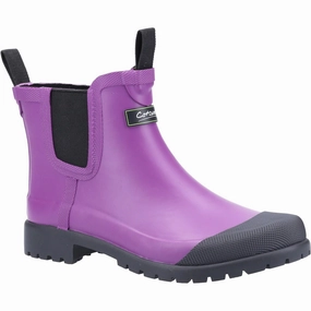 Cotswold Blenheim Rubber Purple Wellington Boots Chilly Day Walking Boots