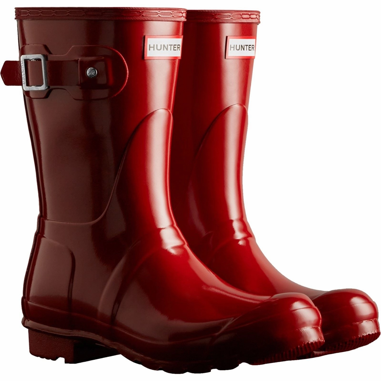 Rain Grip Max Hunter Original Short Gloss Rubber Women's Military Red Wellington Boots