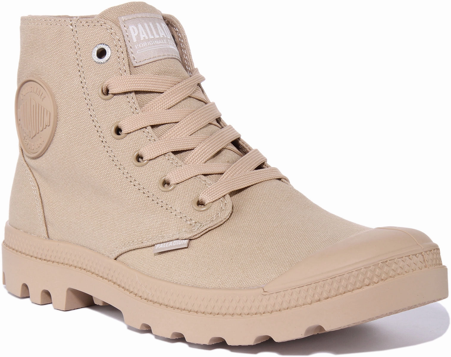 Palladium Monocrome In Sand Boots Anti-Slip Grip