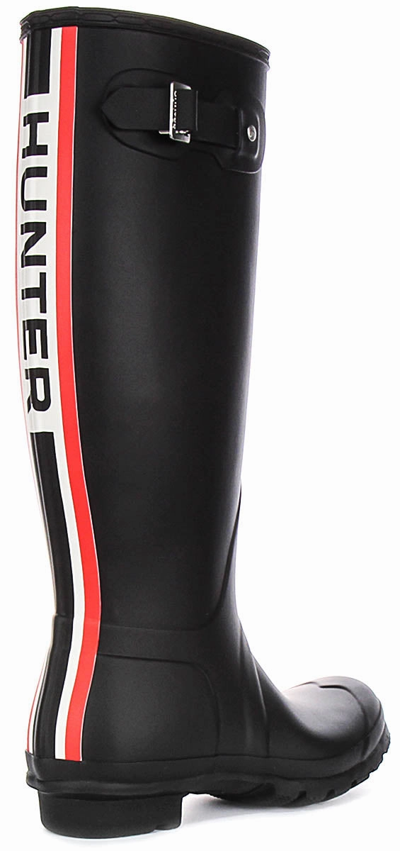 Rain Walk Flex Hunter Original Tall Back Logo In Black Red For Women