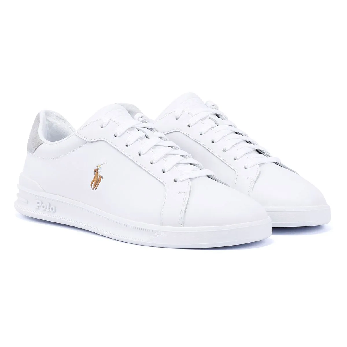 Ralph Lauren Heritage Court II Men's White/Grey Trainers Zone Comfort Cross Session