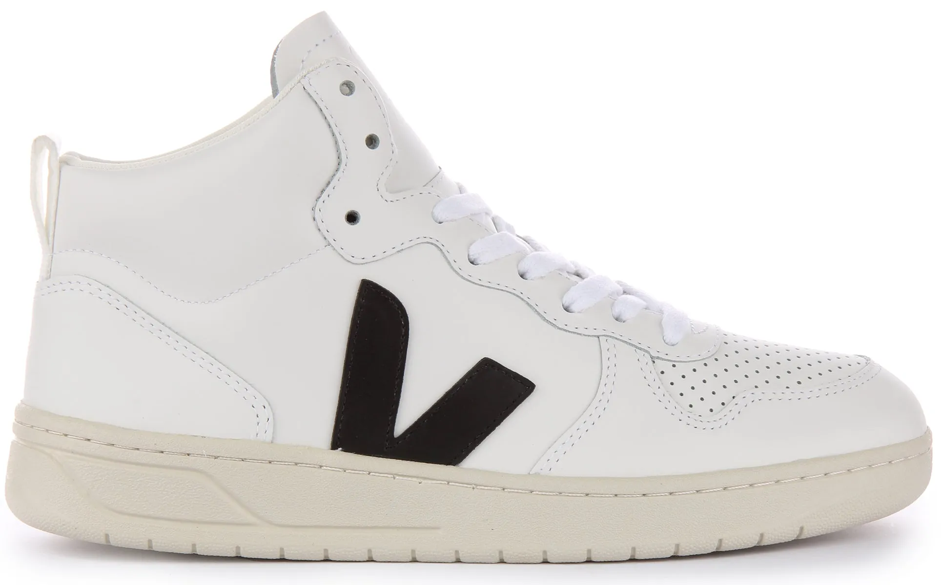 Rebound Boost Veja V-15 Leather In White Black For Men