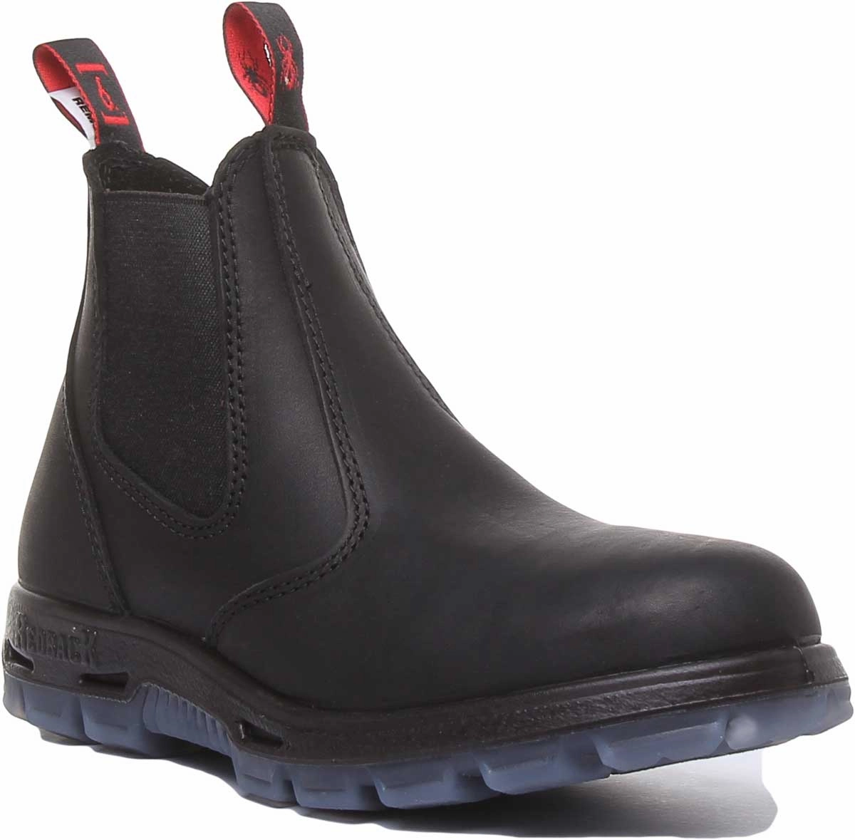 Coastal Trail Red Back UBBK Chelsea Boots In Black