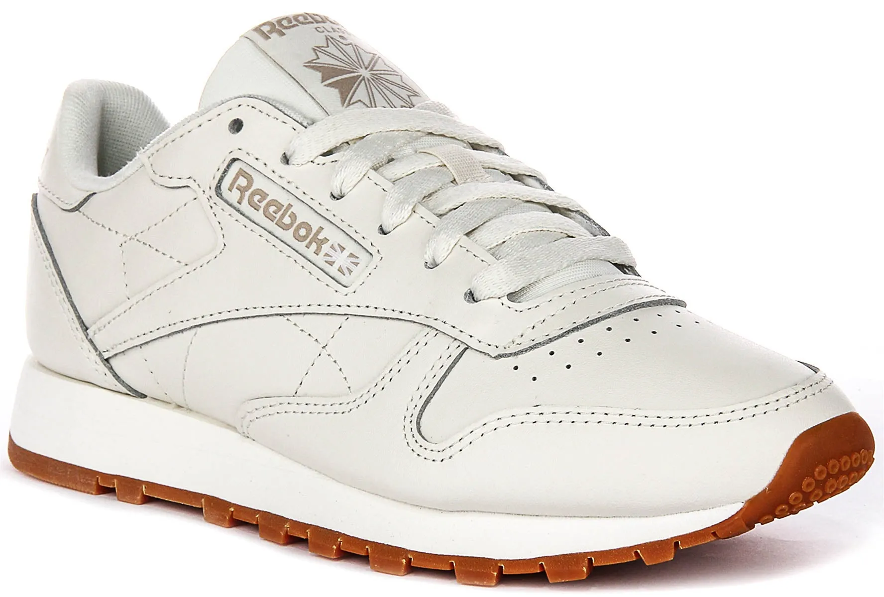 Reebok Classic Leather In Off White For Women treadmill use Balanced Fit