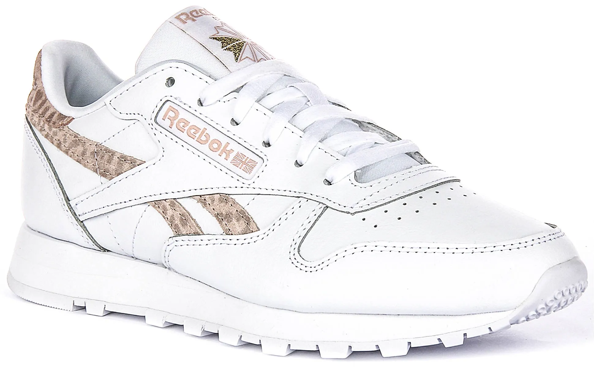 Nonstop Action Reebok Classic Leather In White Leopard For Women