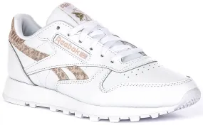 Nonstop Action Reebok Classic Leather In White Leopard For Women