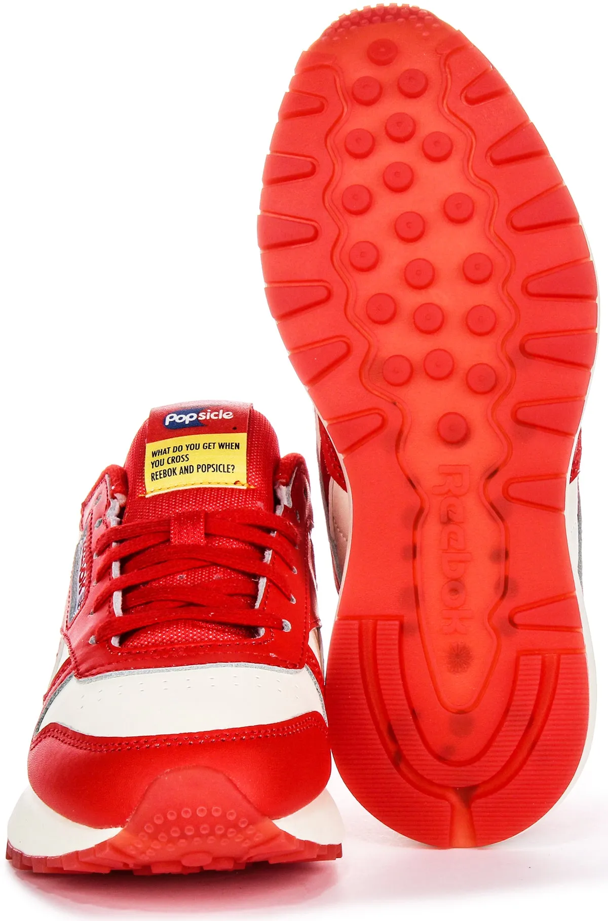 Reebok Classic Leather X Popsicle In White Red For Women No Slip