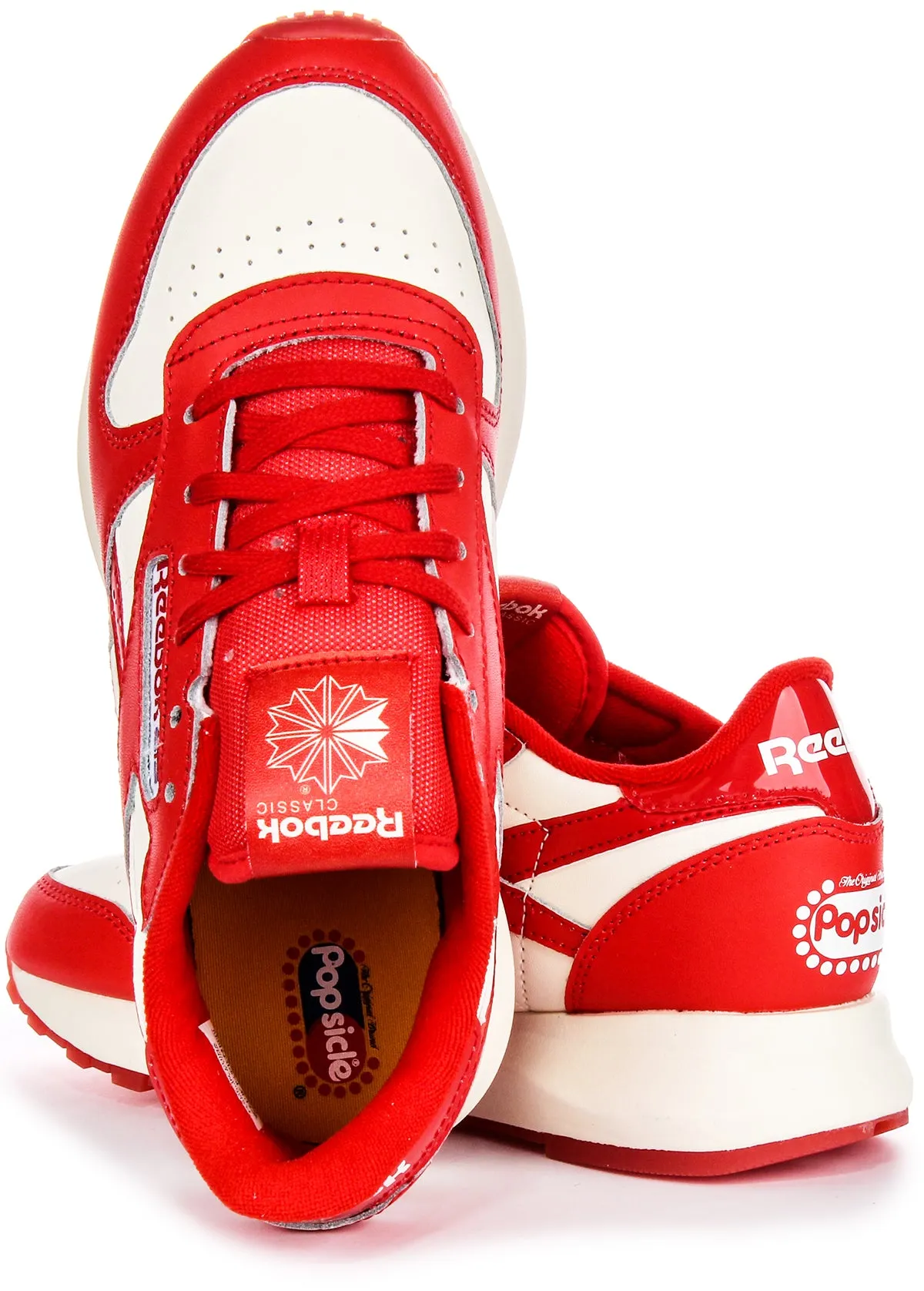 Reebok Classic Leather X Popsicle In White Red For Women No Slip