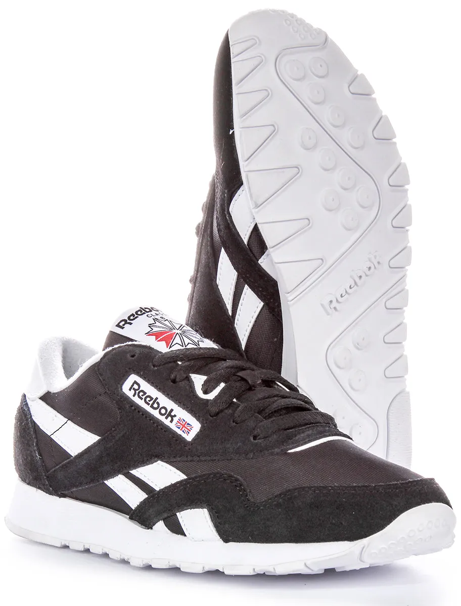 Reebok Classic Nylon In Black White For Men Padded Tongue
