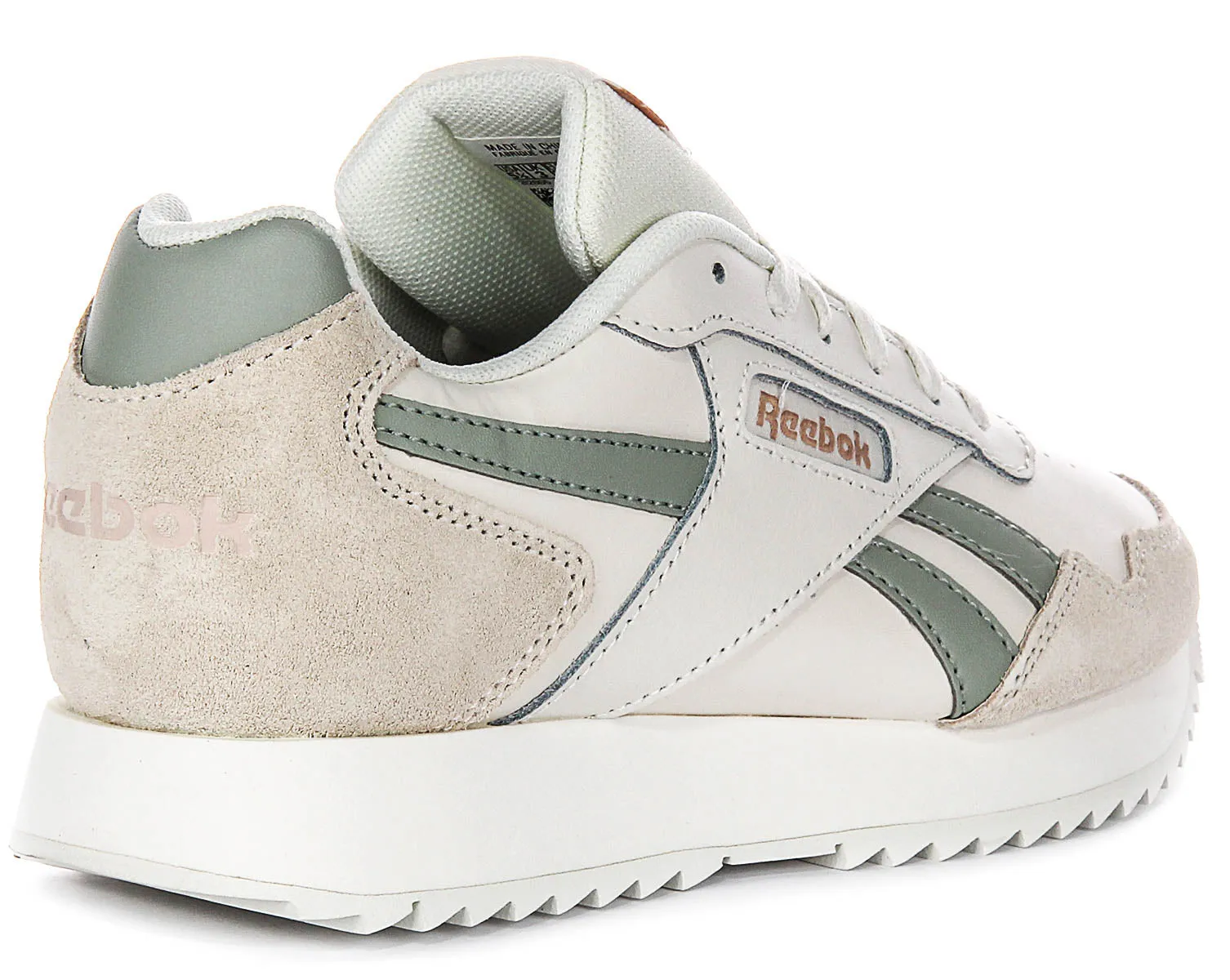 Reebok Glide Ripple In White Green For Women Arch Secure