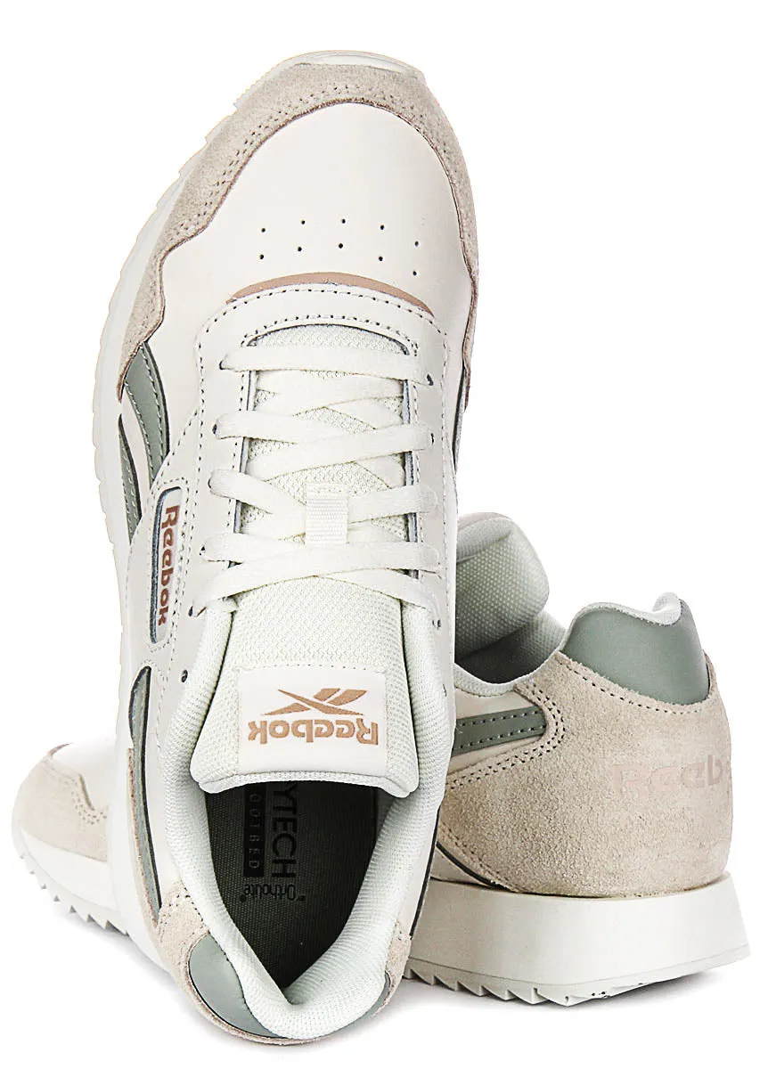 Reebok Glide Ripple In White Green For Women Arch Secure