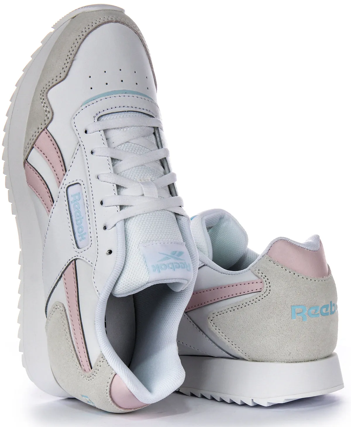 Reebok Glide Ripple In White Pink For Women Foot Stability