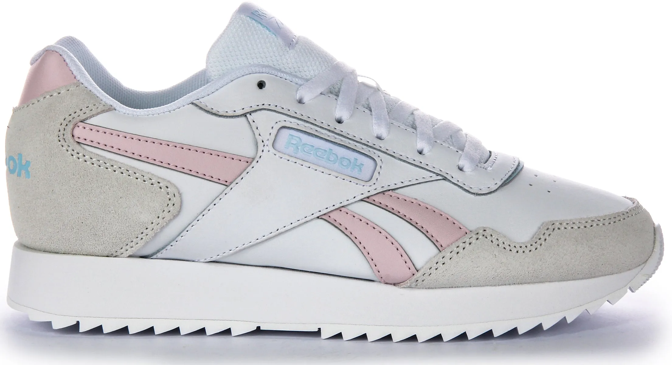 Reebok Glide Ripple In White Pink For Women Foot Stability