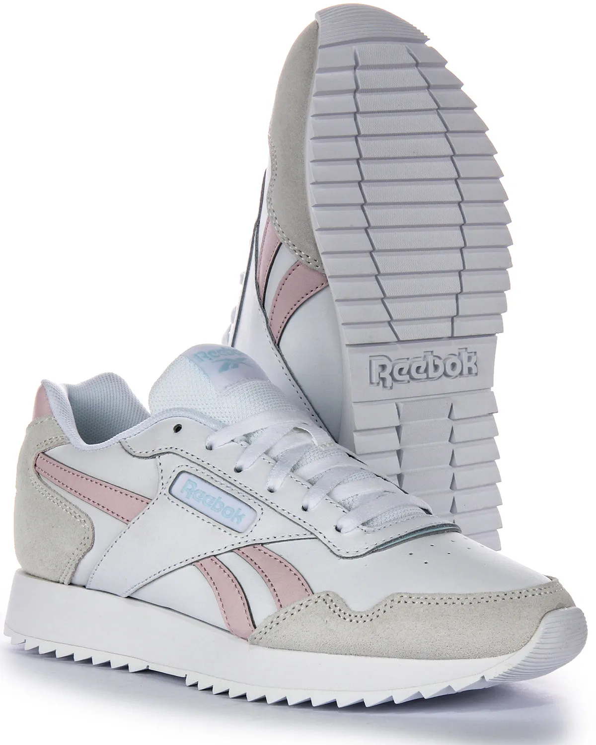 Reebok Glide Ripple In White Pink For Women Foot Stability