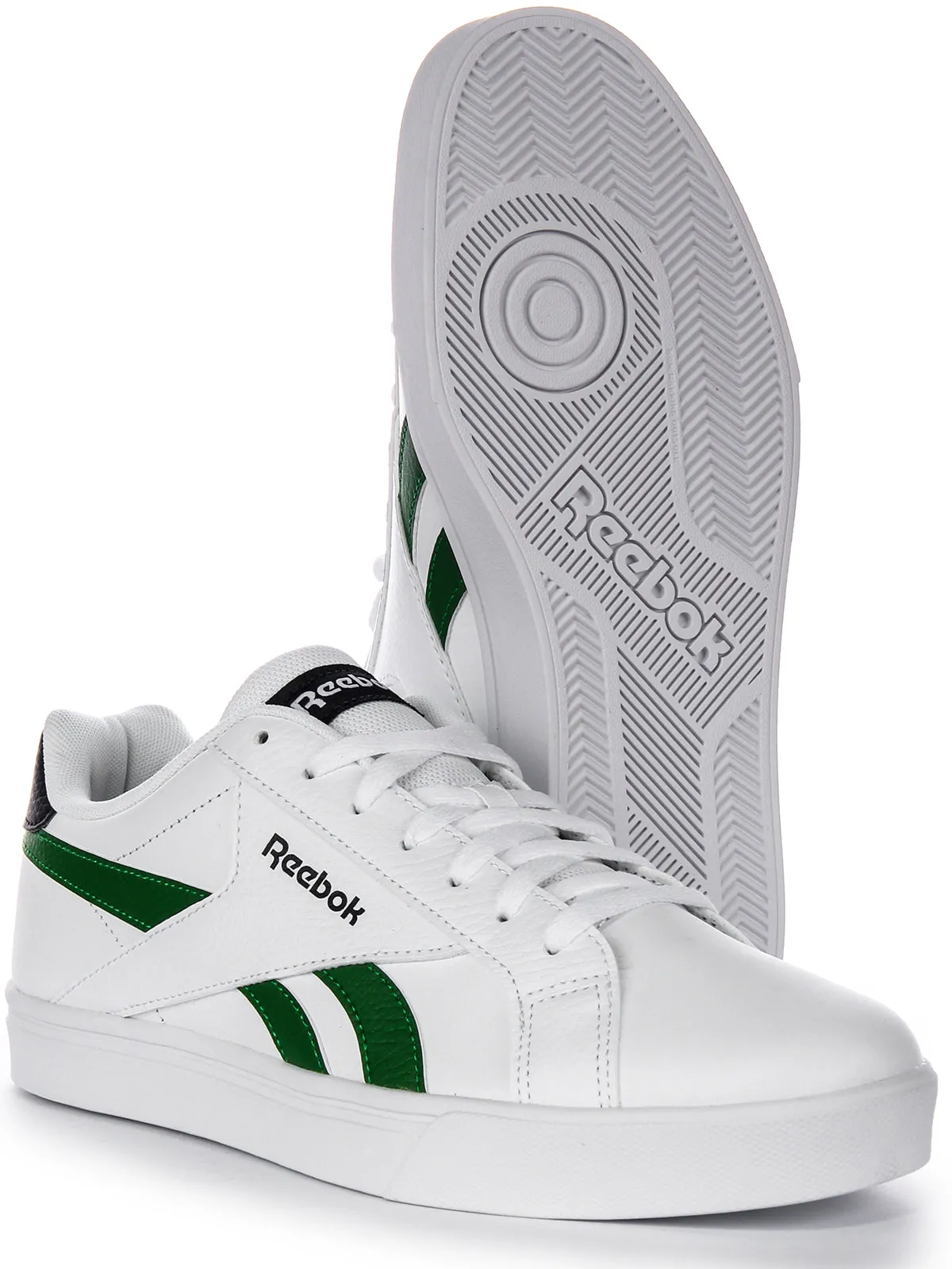 Reebok Royal Complete In White Green Flex Lock
