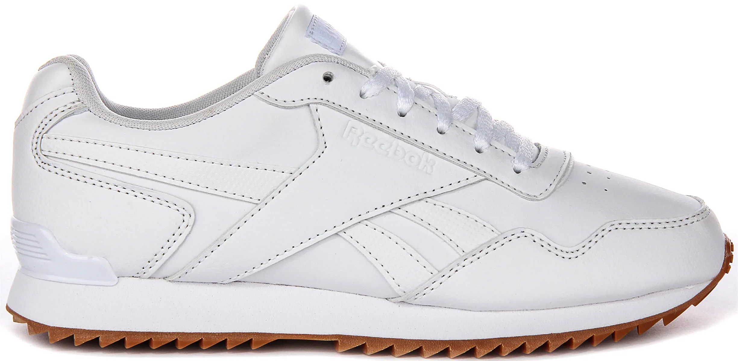 Reebok Royal Glide Rip In White For Women Breathable Lining