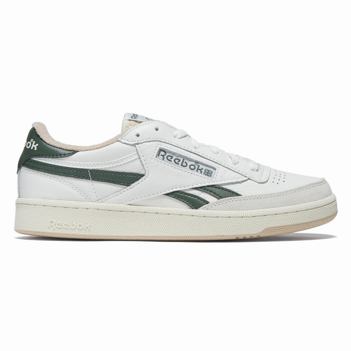 Active Lifestyle Reebok Club C Revenge Vintage Shoes - Chalk/Break Away Green/Tan