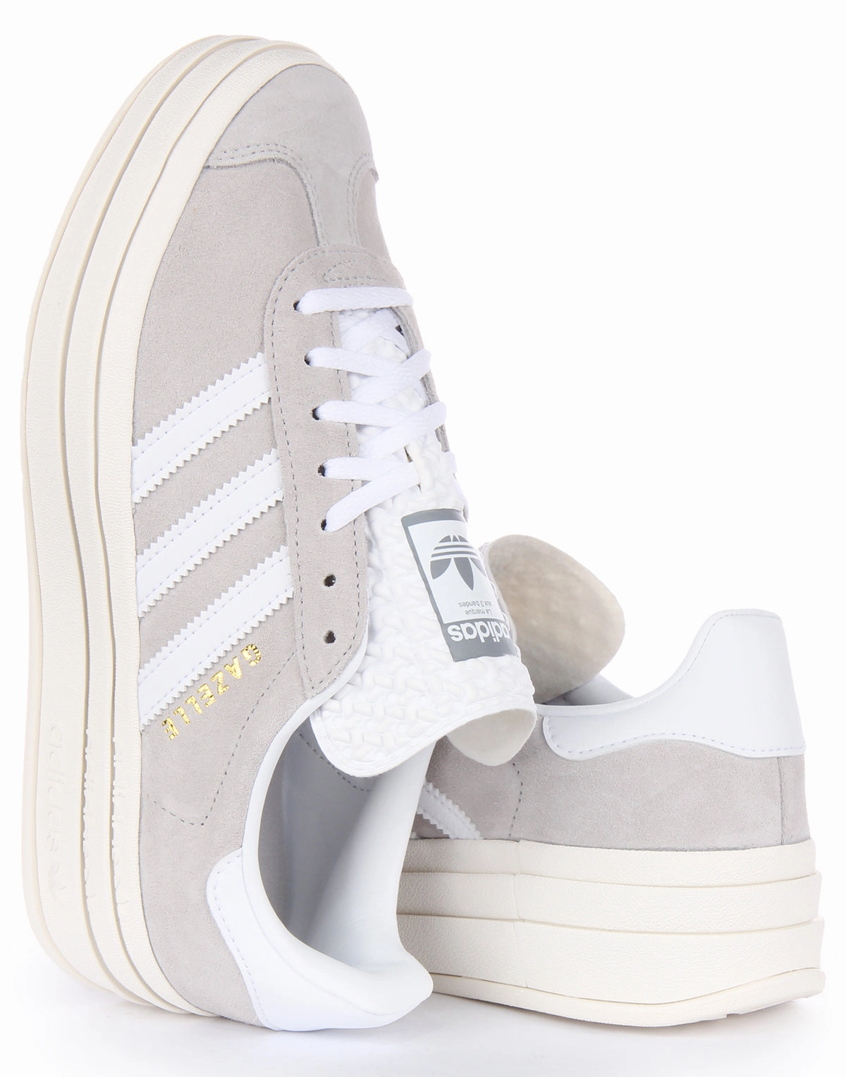 Reflective Markings Design Adidas Gazelle Bold W In Off White For Women