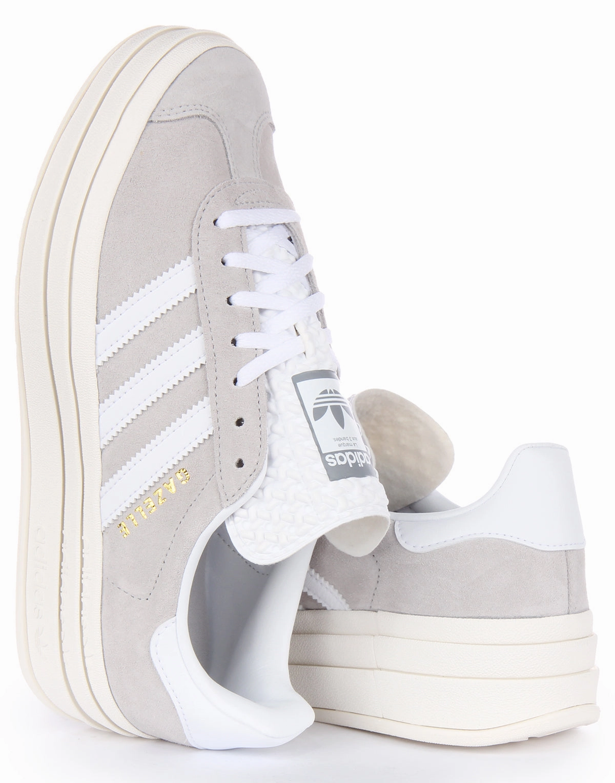Reflective Markings Design Adidas Gazelle Bold W In Off White For Women