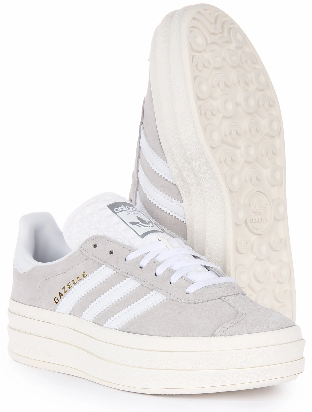 Reflective Markings Design Adidas Gazelle Bold W In Off White For Women