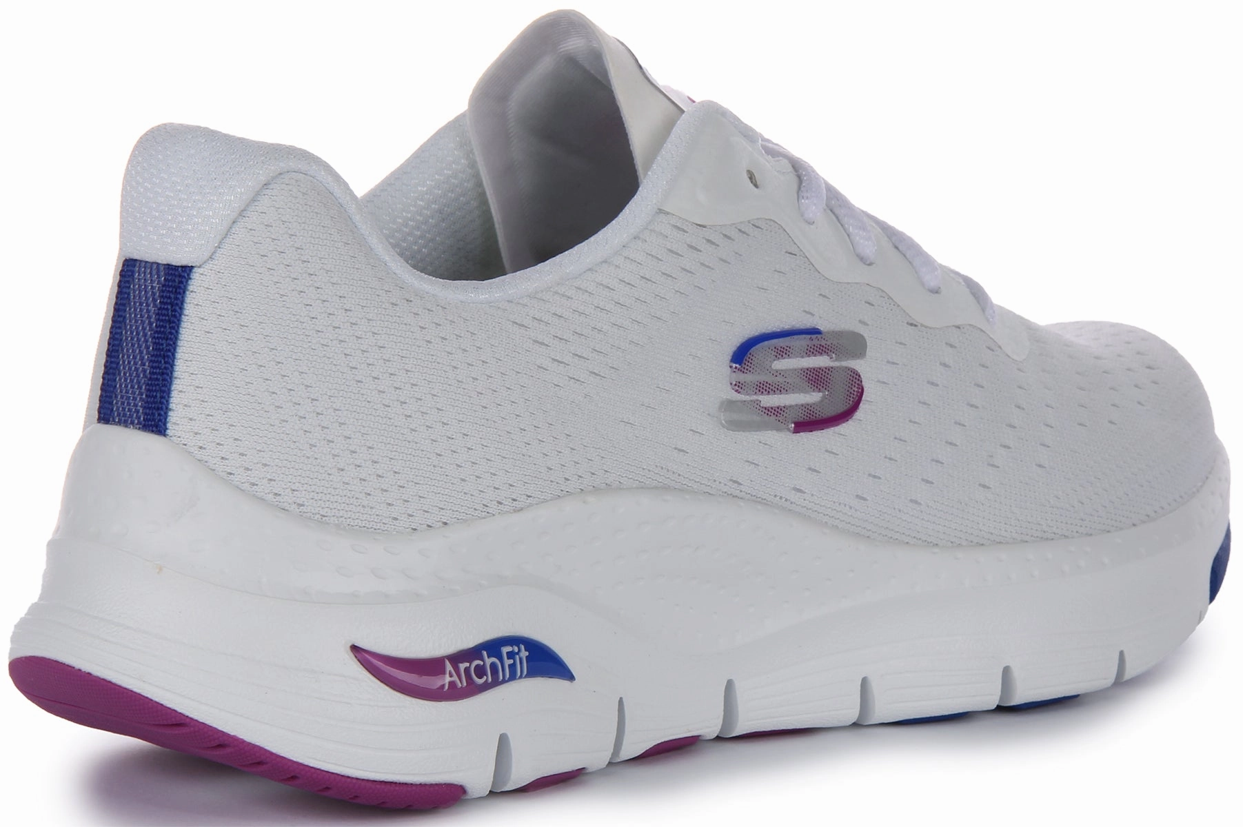Reinforced Arch Skechers Arch Fit fit In White Blue For Women