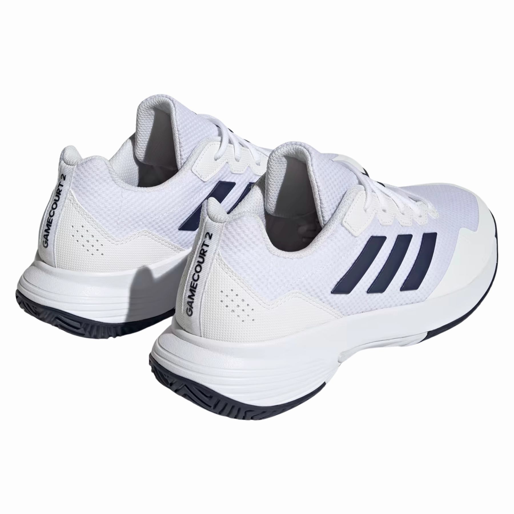 Adidas Game Court 2.0 Mens Tennis Shoes - Cloud White / Team Navy Blue 2 / Cloud White