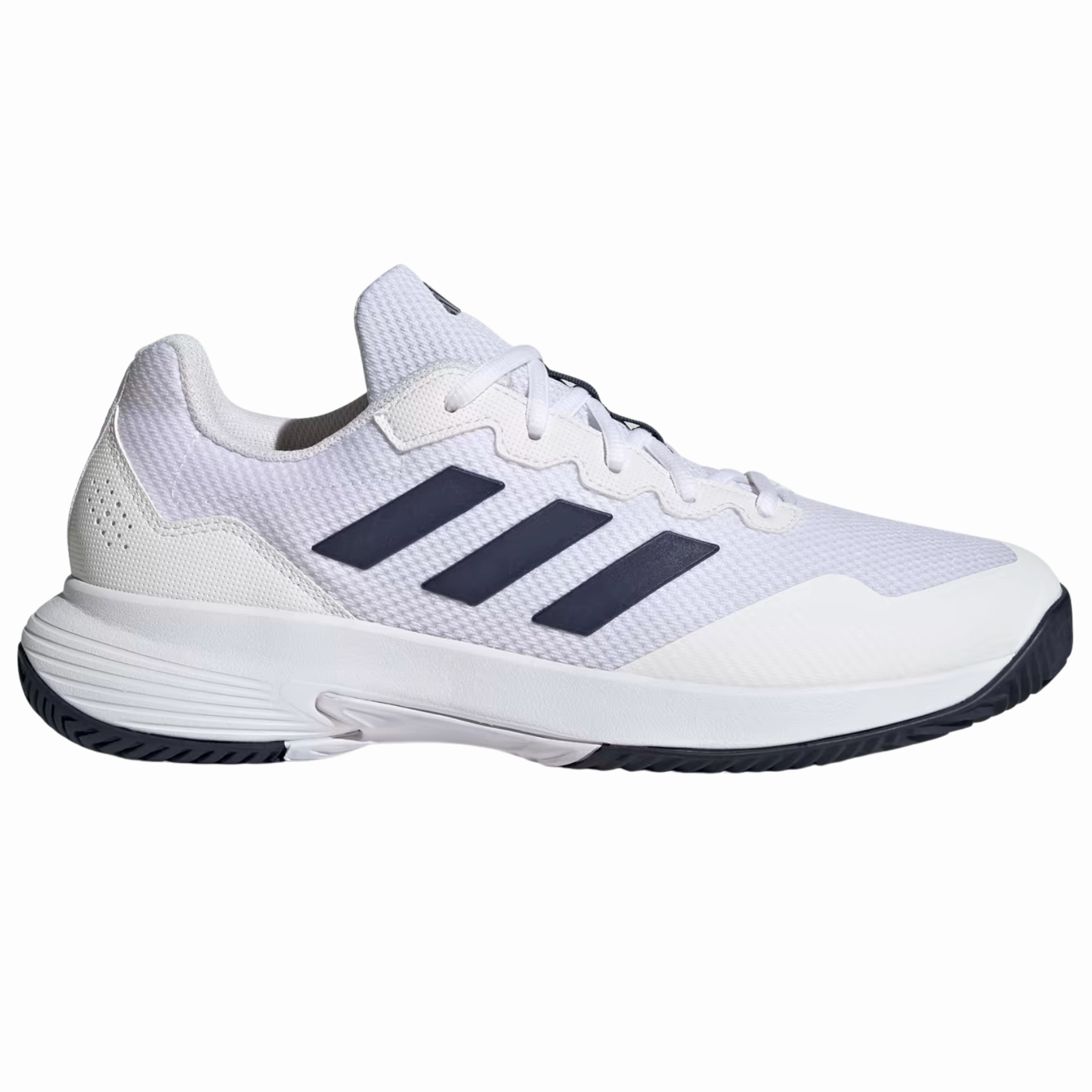 Adidas Game Court 2.0 Mens Tennis Shoes - Cloud White / Team Navy Blue 2 / Cloud White