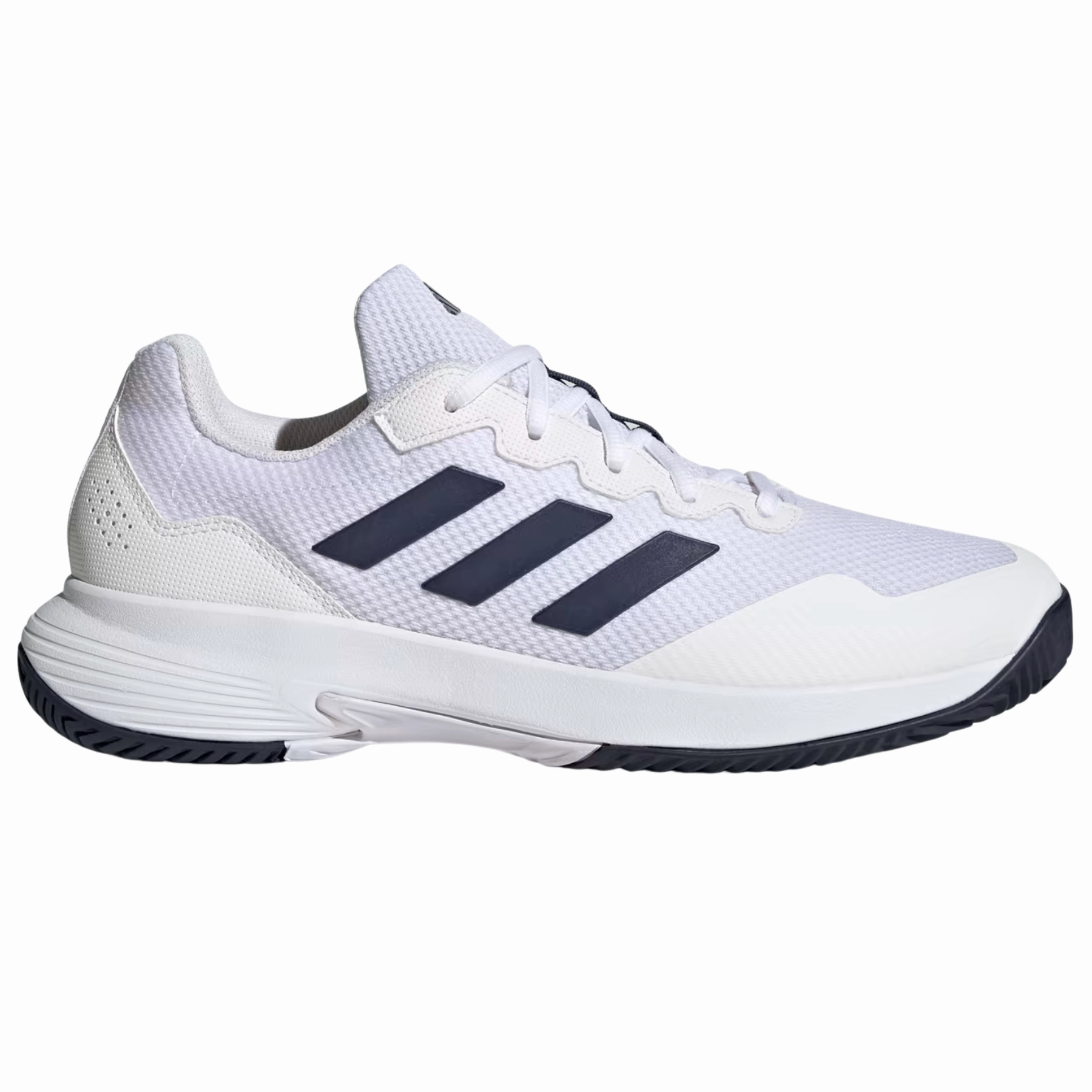 Adidas Game Court 2.0 Mens Tennis Shoes - Cloud White / Team Navy Blue 2 / Cloud White